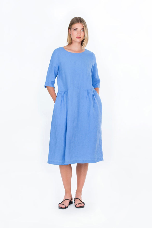 Sarastus Linen Dress Blue