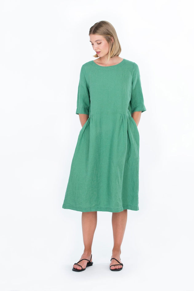 Sarastus Linen Dress Green