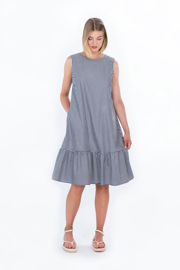 Sieppo Dress Striped Blue/White