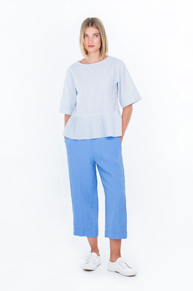 Sirkku Blouse Striped Light Blue/White