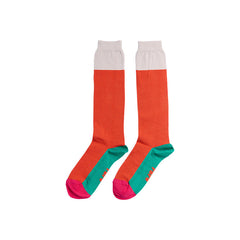 Papu Multicolor Knee High Socks Orange