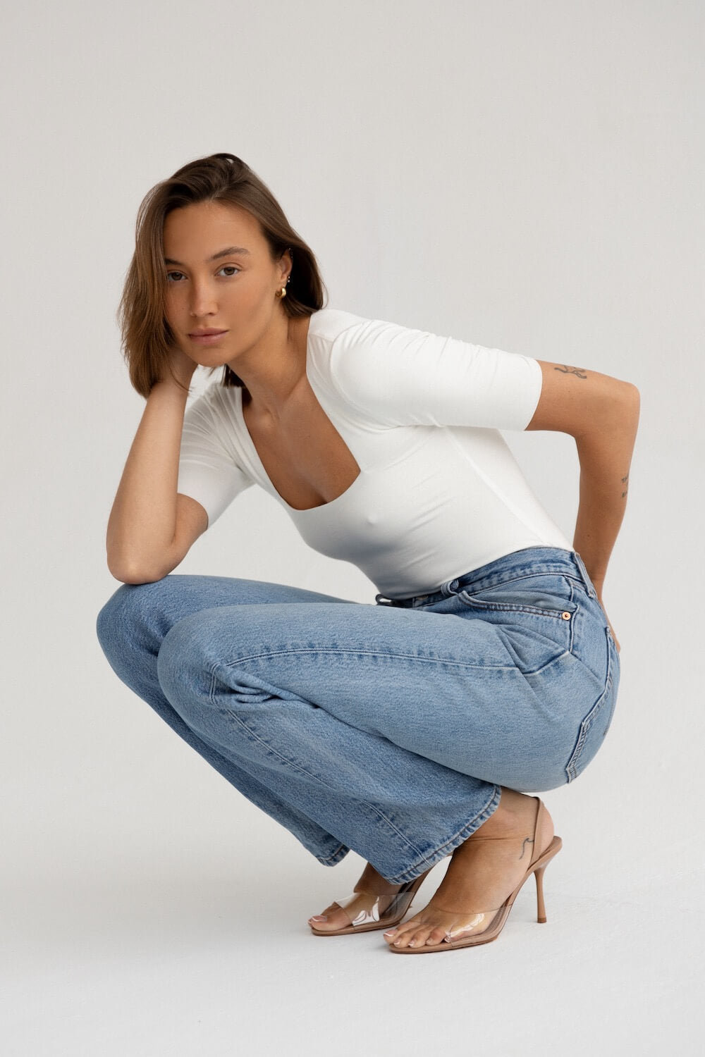 Body With Square Neckline Ecru