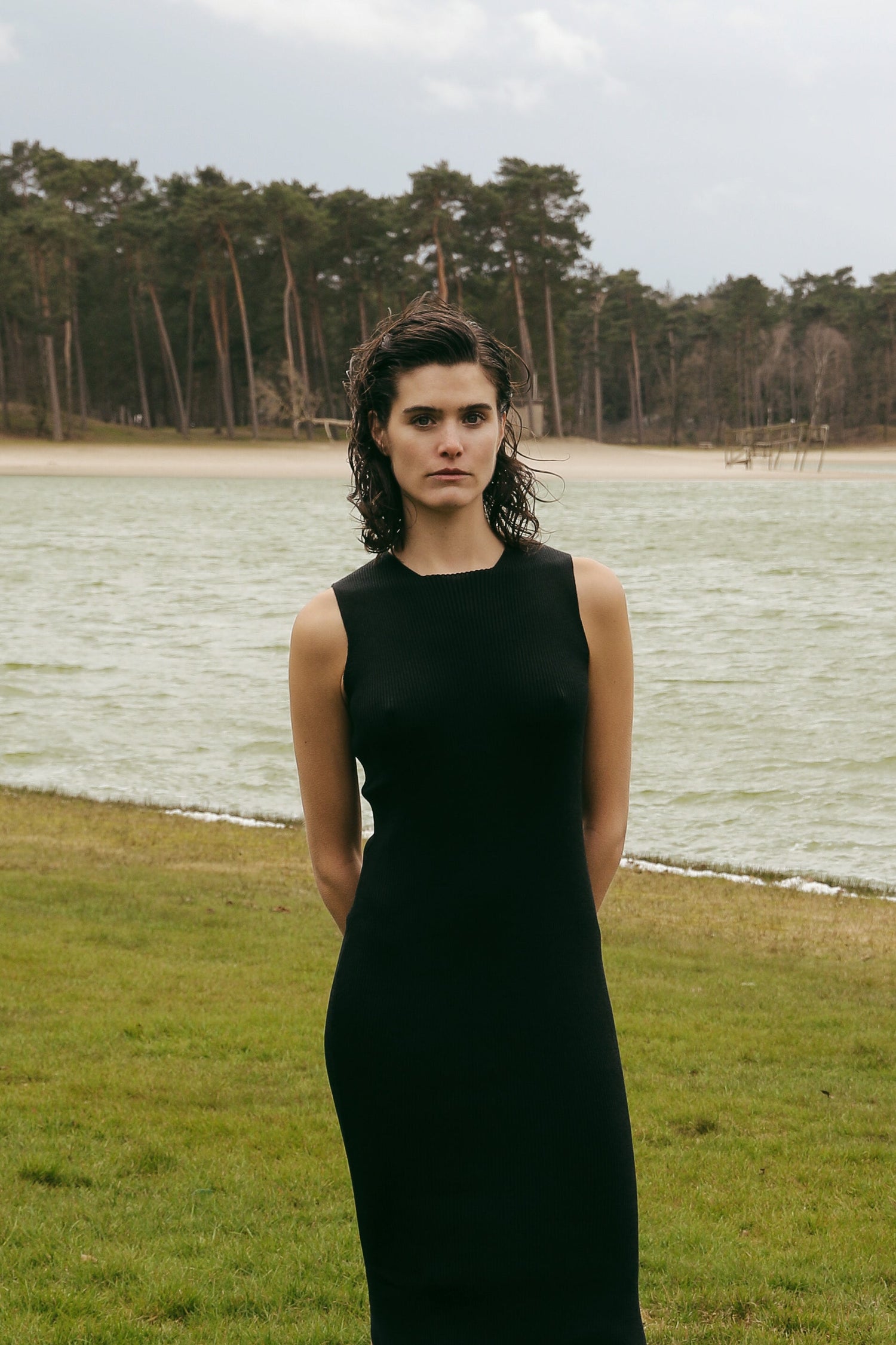 Merino Tencel Dress Black