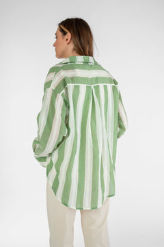 Striped Blouse Green/White