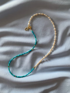 Teal Pearl Necklace