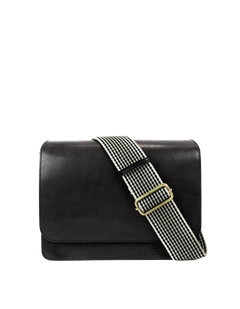 Audrey Black Checkered Classic Leather