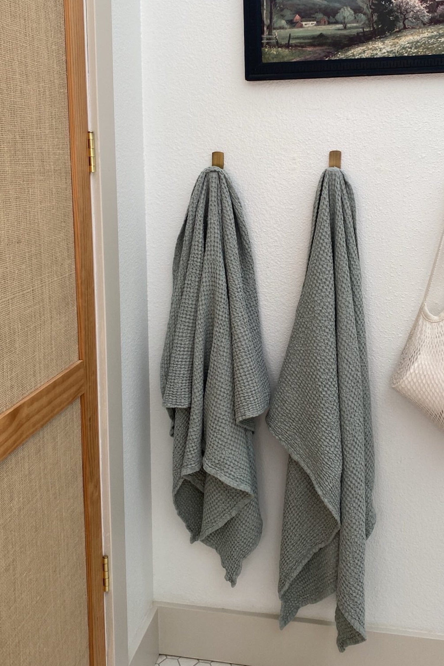 Linen Waffle Bath Towel