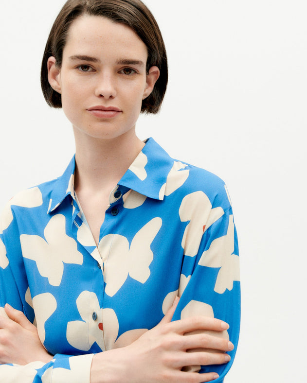 Kati Blouse Butterfly Blue