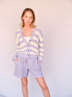 Knitted Cotton Cardigan Stripes
