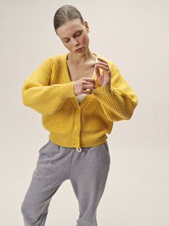 Knitted Cardigan In Merino Wool