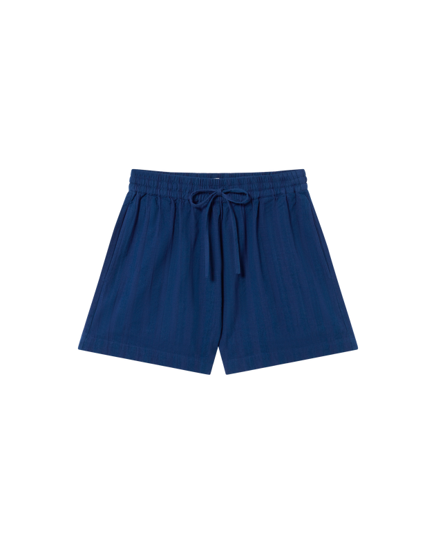 Geranio Seersucker Shorts Blue