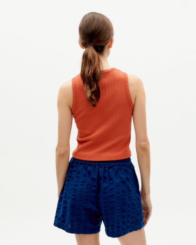 Geranio Seersucker Shorts Blue