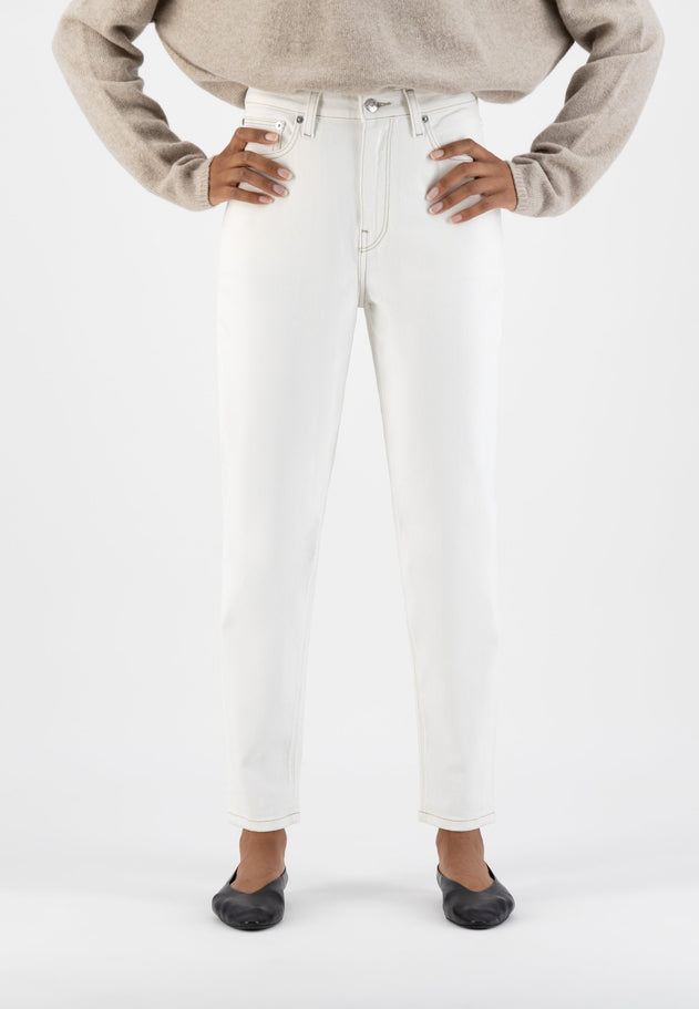 Mams Stretch Tapered Pants Off White