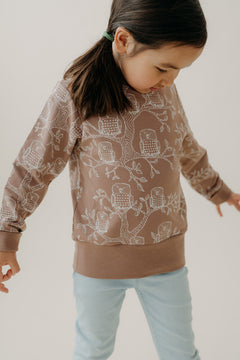 Robin Sweater Owls Cacao