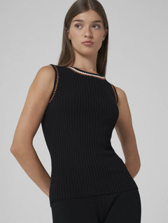 Dalila Knitted Tank Top Black