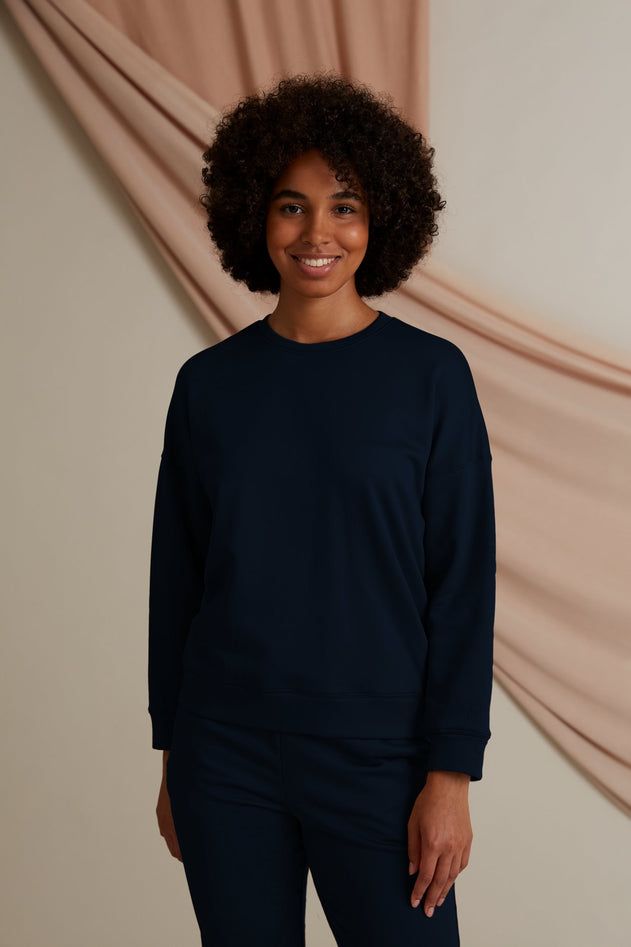 Dixie Relaxed Sweater Dark Blue