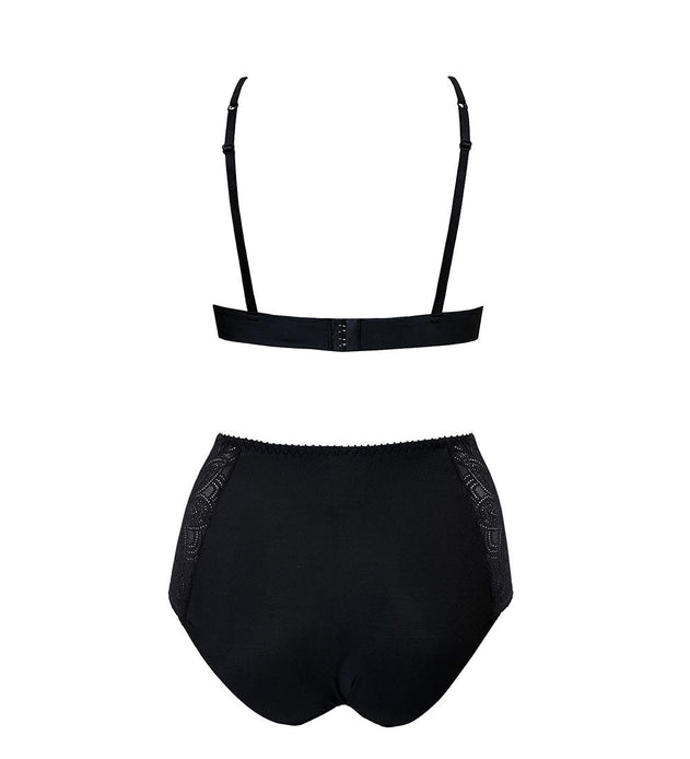Earth Black High Triangle Underwear Set