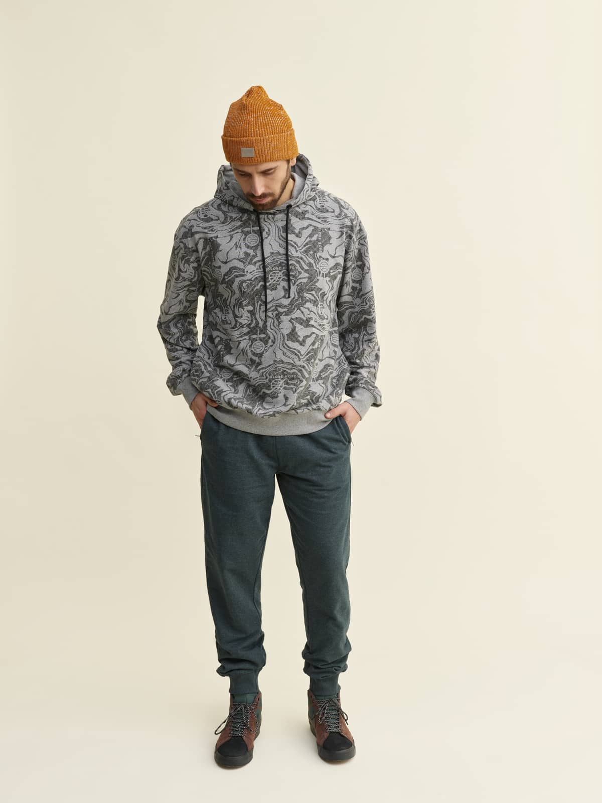 Akvamarini Hoodie Grey Print