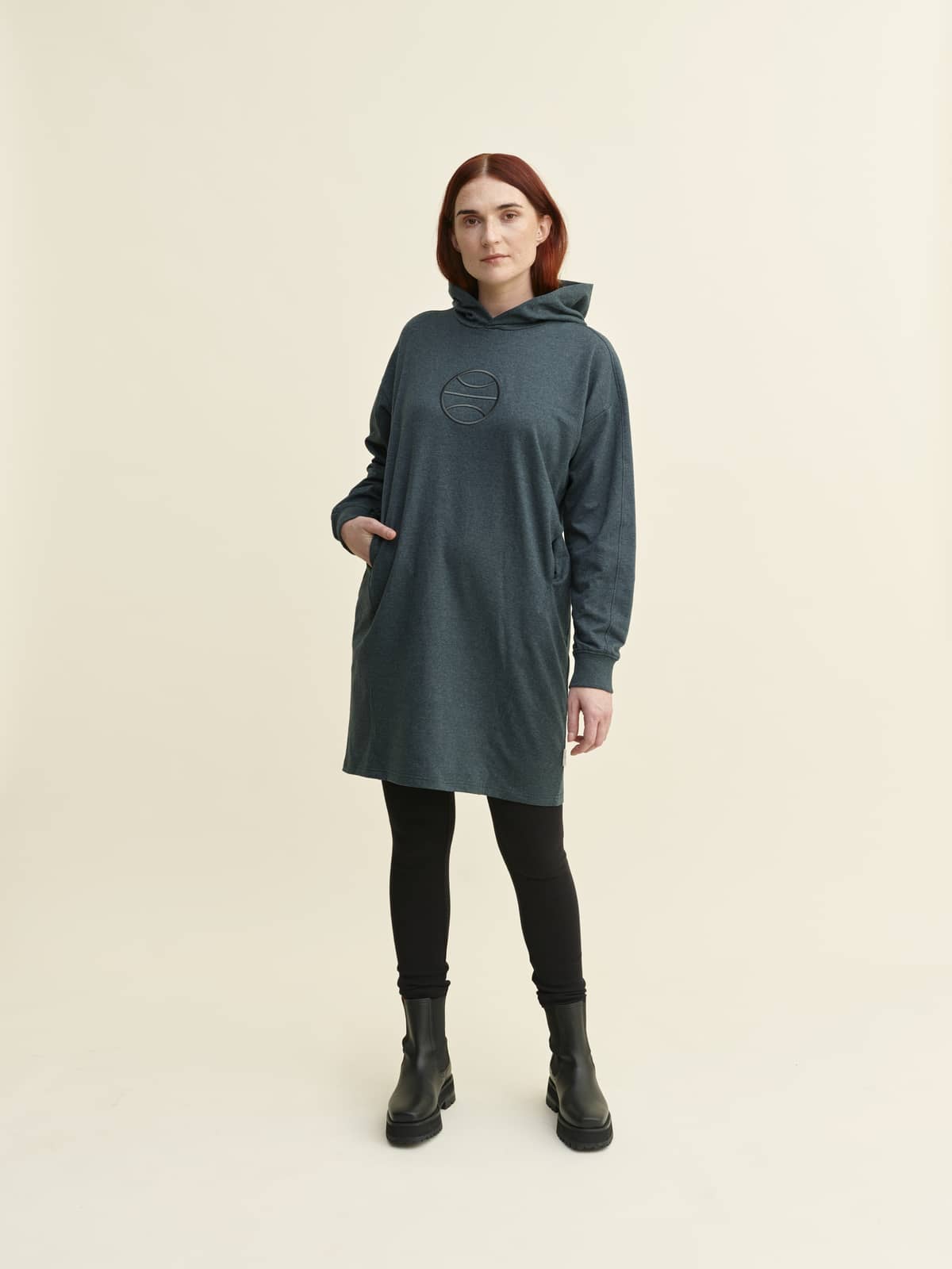 Kuerlinka Hoodie Dress Sea Green