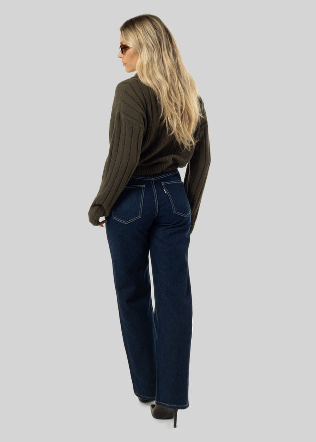 Henry Wool Cashmere Sweater Olive Green