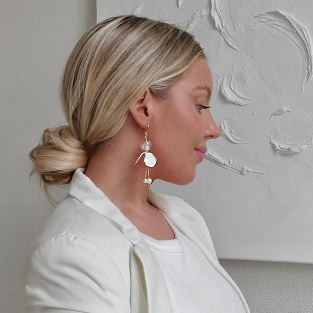 Snow Fairy Earrings White