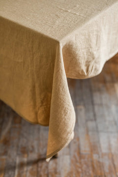 Linen Tablecloth Mustard