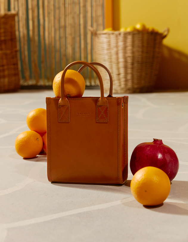 Jackie Classic Leather Mini Bag Cognac
