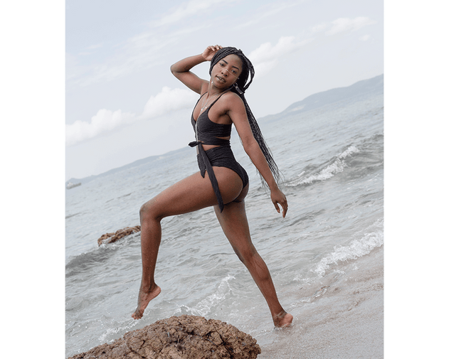 Jacquard Core High Bikini Bottom