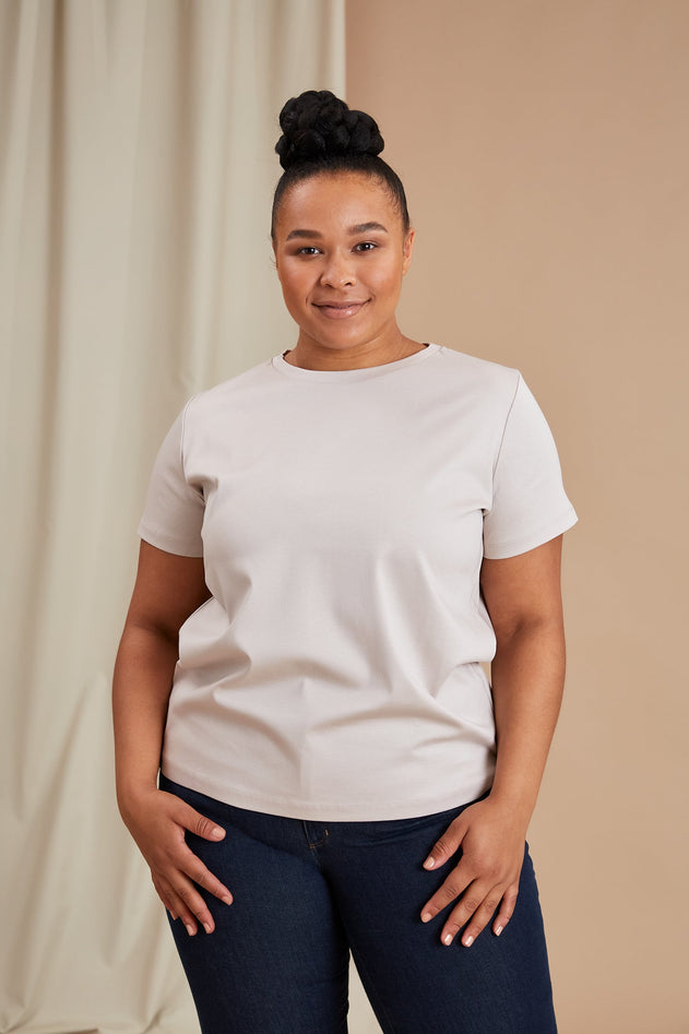 Katrina Organic Cotton T-Shirt Pearl Grey