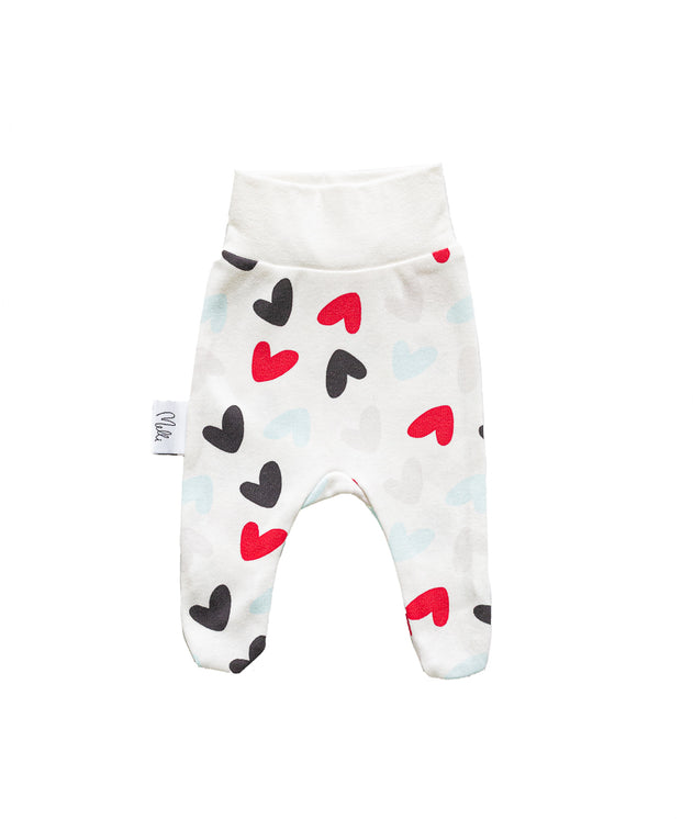 Premature Baby Pants Red Hearts