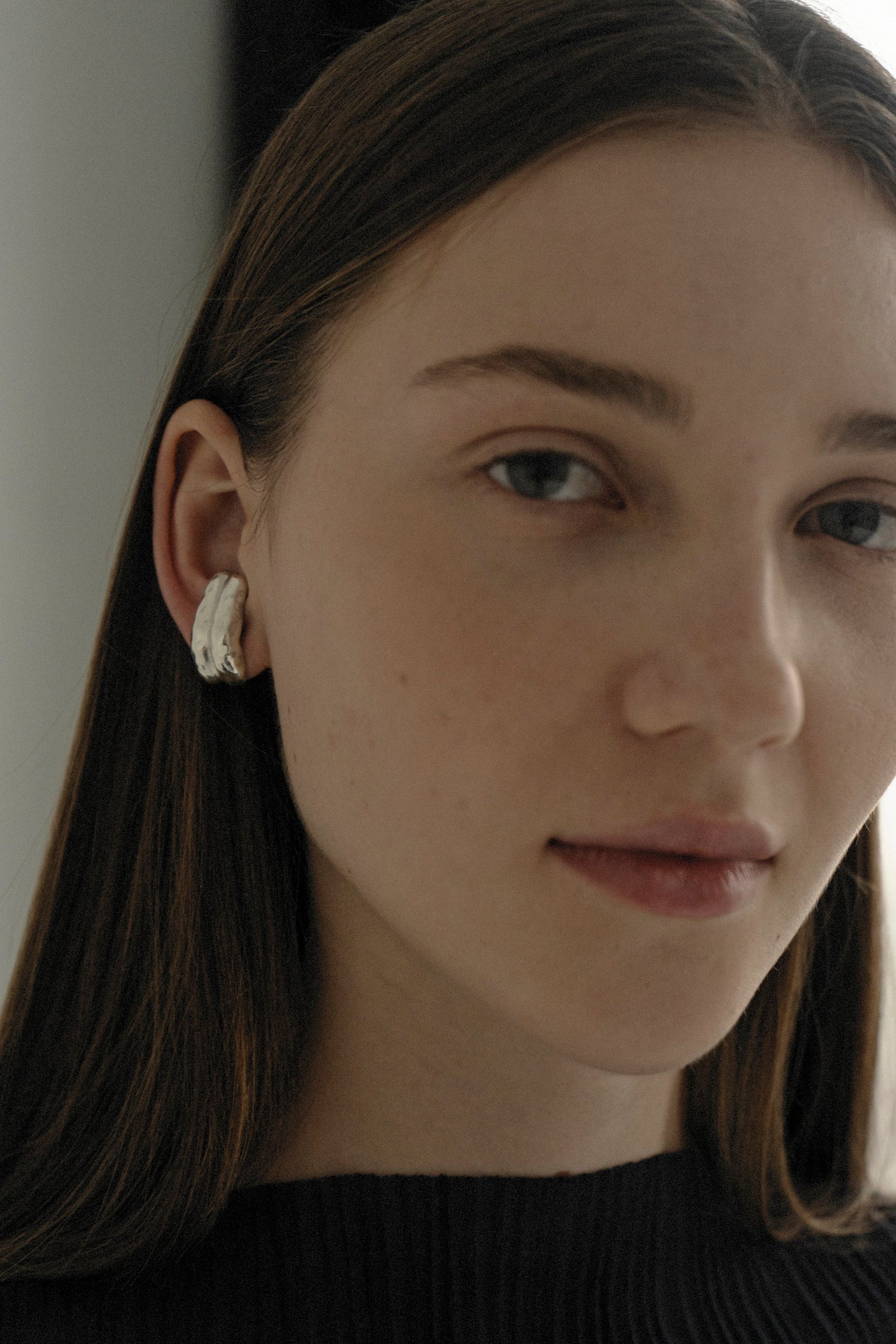 Double Hug Silver Earrings