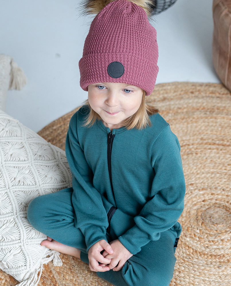 Merino Kids' Jumpsuit Sage Green