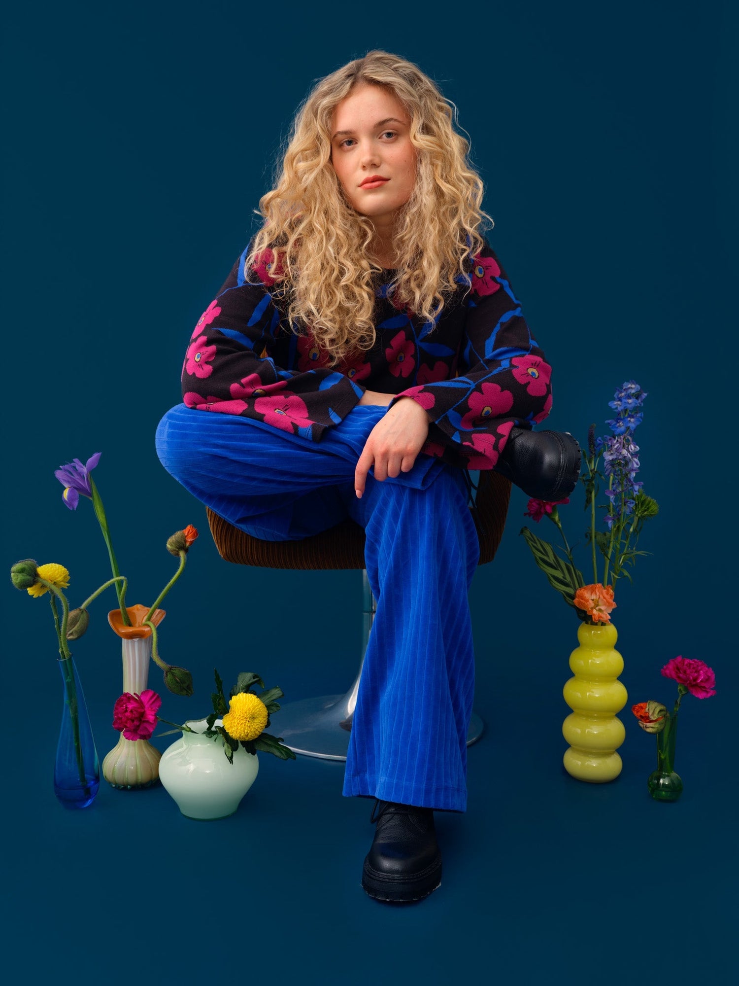 Women's Velour Pants Dazzling Blue