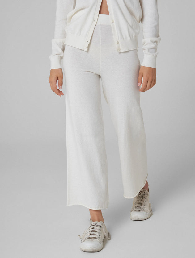Malika Knitted Pants White