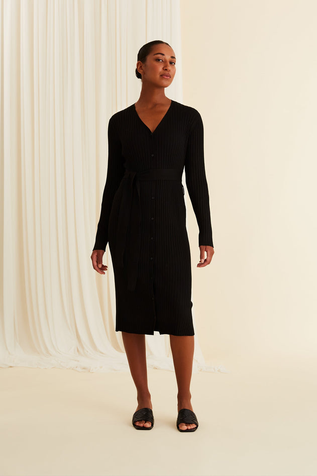 Marcia Knit Dress Black