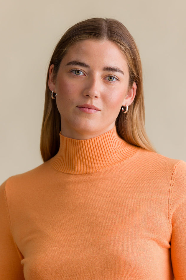 Maxine Polo Sweater Orange