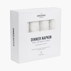 Dinner Napkin Set Natural White
