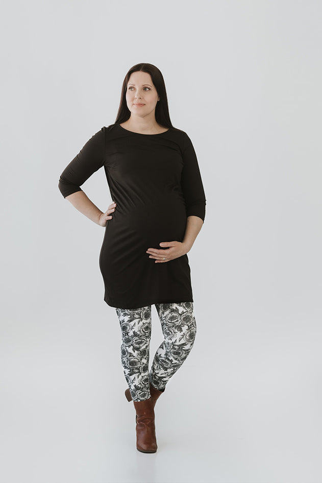 Maternity Tunic Dark Brown