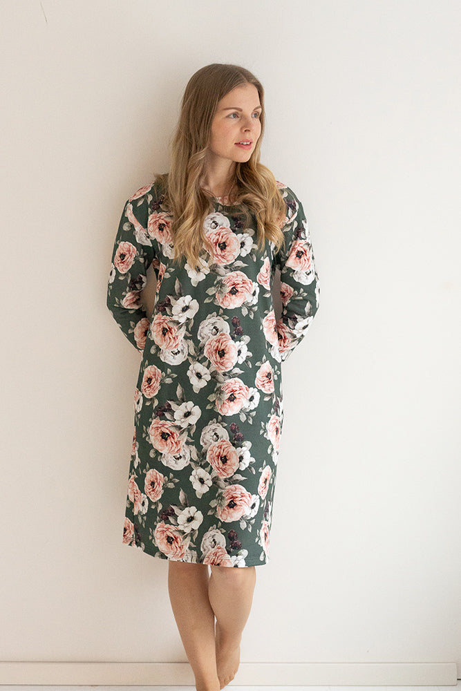 Melli EcoDesign College Dress Flower Green