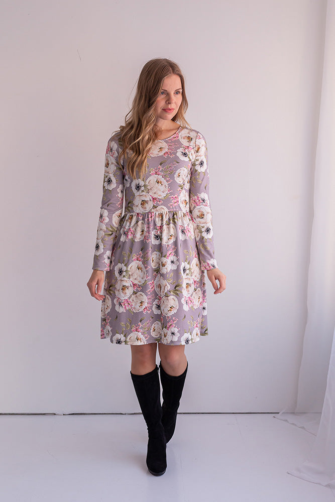 Melli EcoDesign Pocket Dress Peony Dusty Purple