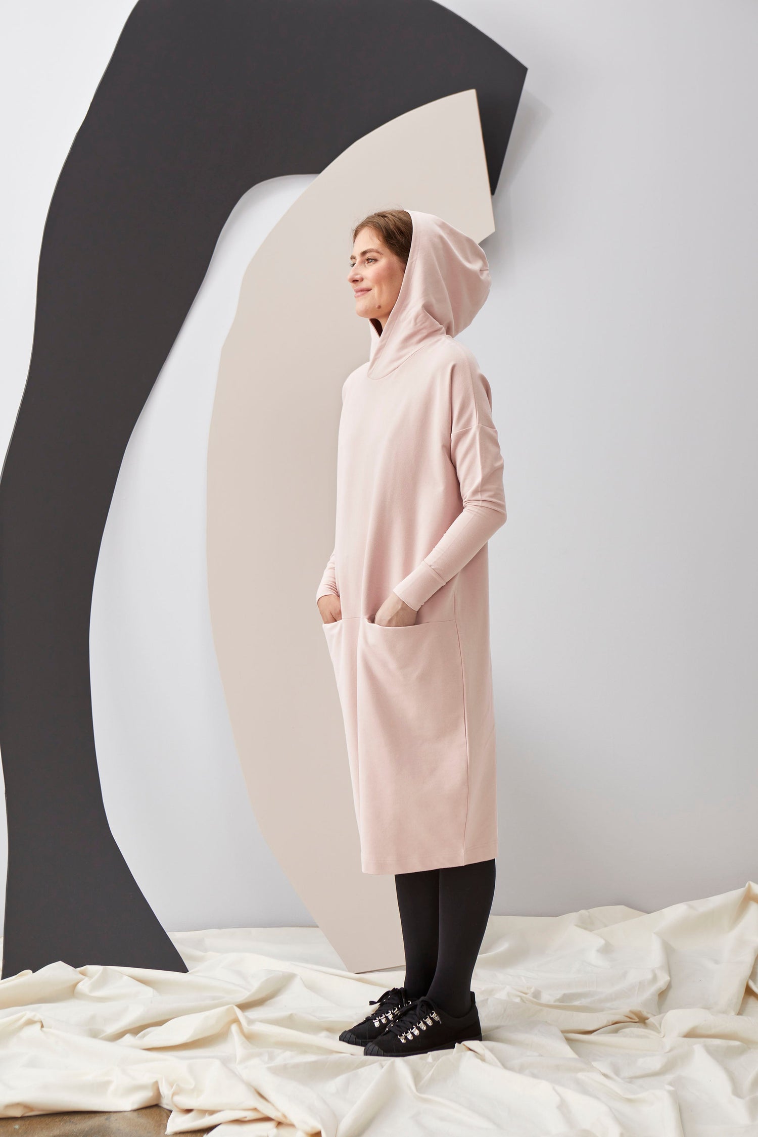 Giant Hoodie Dress Rose