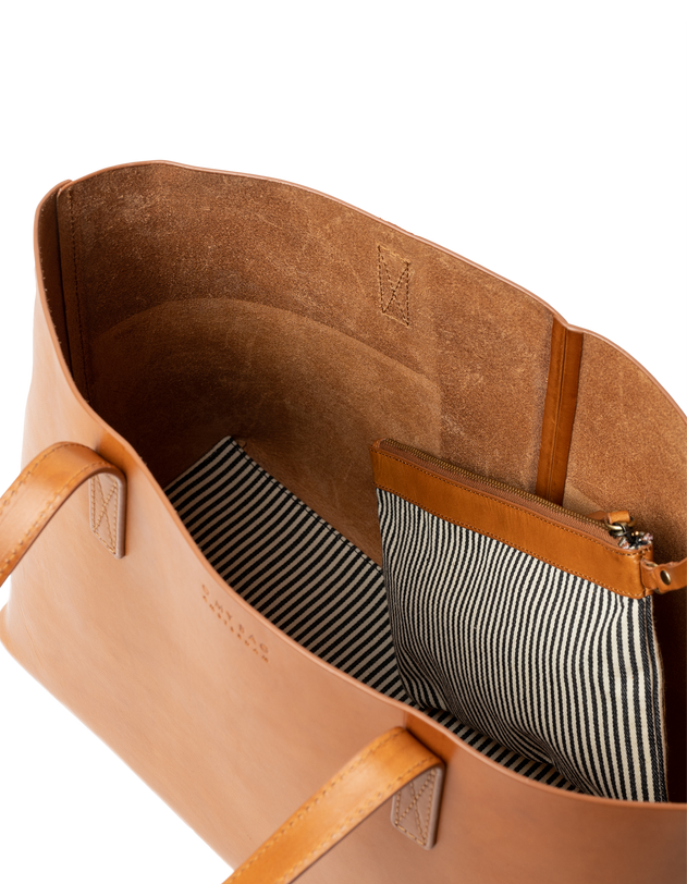 Sam Classic Leather Shopper Bag Cognac