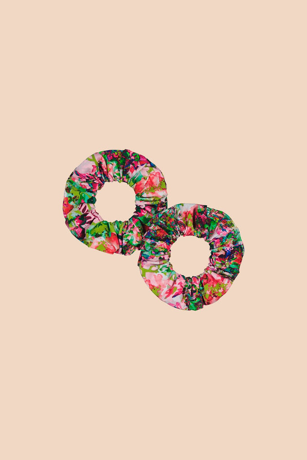 Kaiko Scrunchie Set Blooming Forest Bright