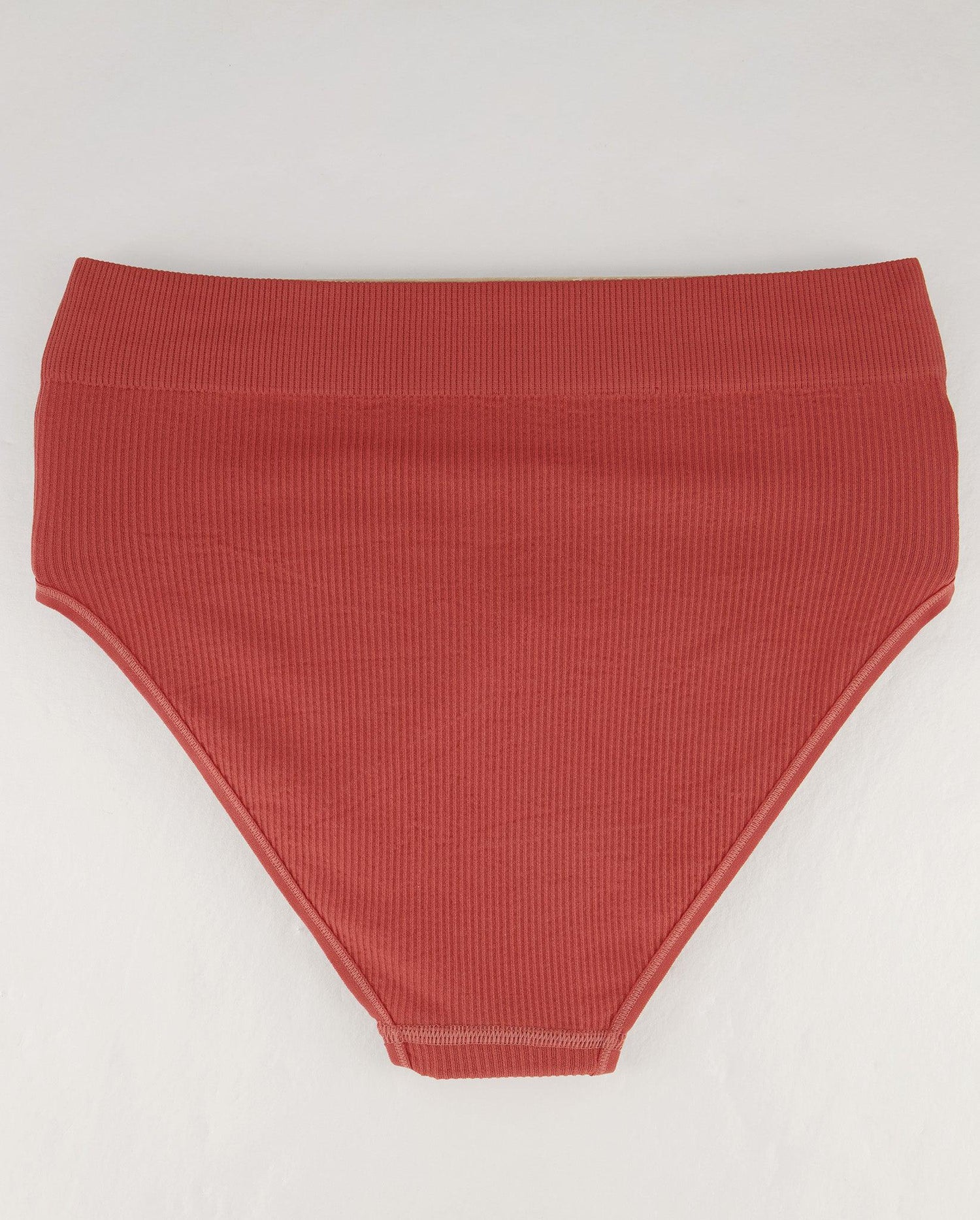 Seamless Ribbed High Cut Briefs Ruby Rebel