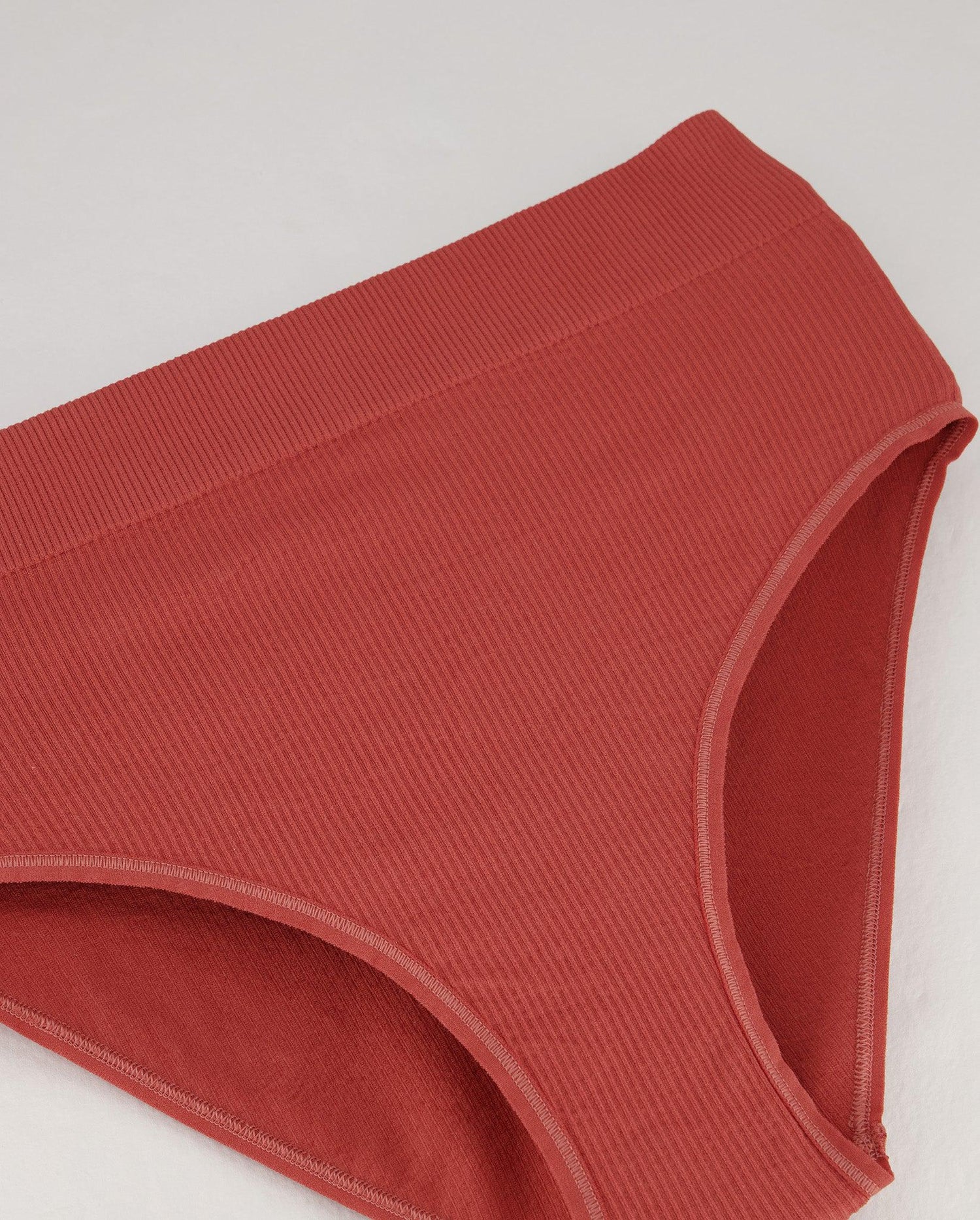 Seamless Ribbed High Cut Briefs Ruby Rebel