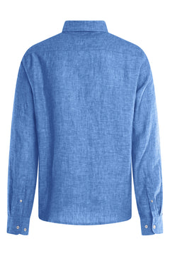 Linen Melange Basic Long-Sleeved Shirt