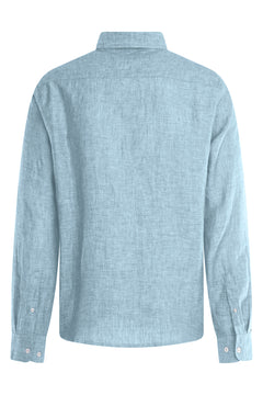 Linen Melange Basic Long-Sleeved Shirt