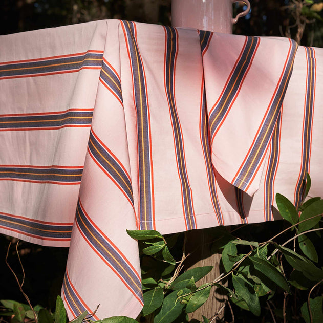 Tablecloth Pink Stripe