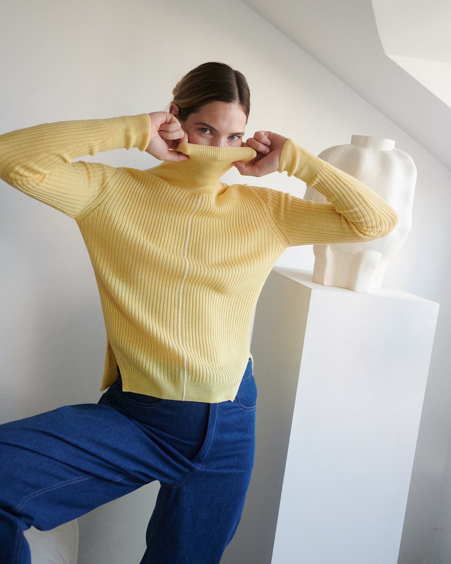 Austėja Merino Wool Turtleneck Yellow