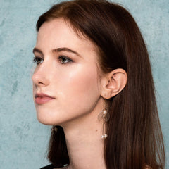 Clear Lily Double-Drop Earrings
